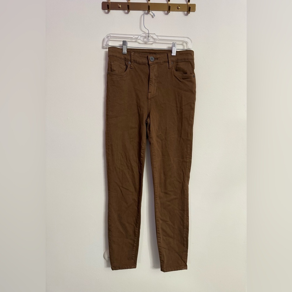 Kut From The Kloth Brown High Rise Ankle Skinny Jeans 0 - Picture 1 of 7